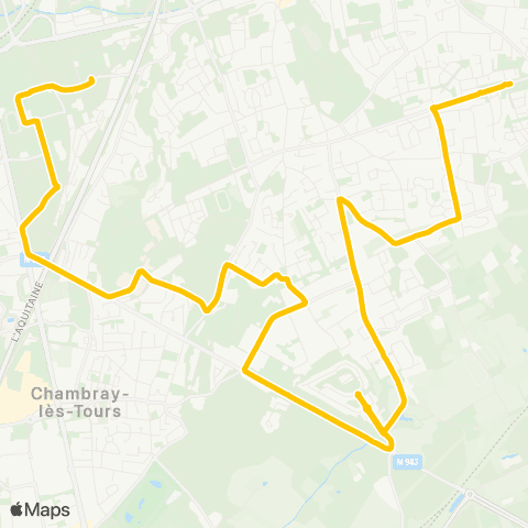 Fil bleu Onze Arpents - Lycée Grandmont map