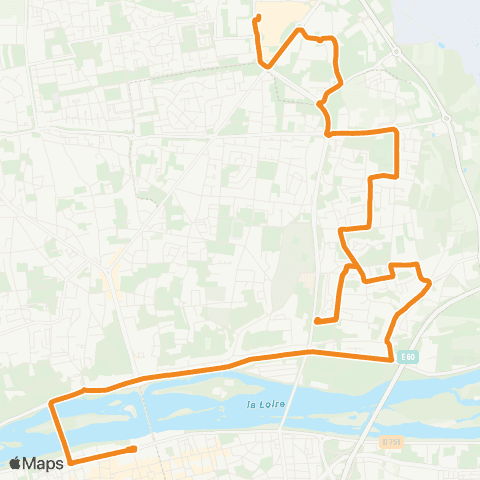 Fil bleu Petite Arche - Porte de Loire map