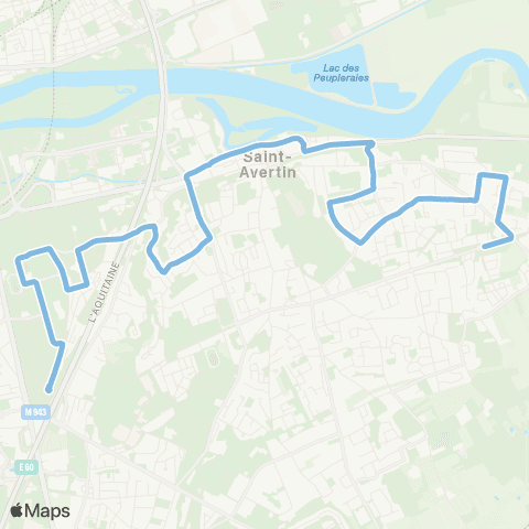 Fil bleu Onze Arpents - Parc Grandmont map