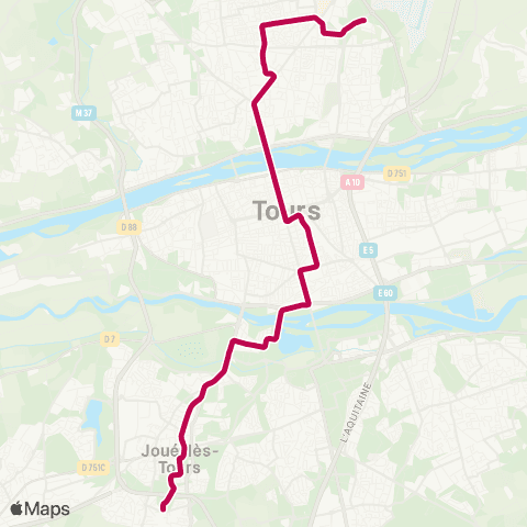 Fil bleu Vaucanson - Lycée J. Monnet map