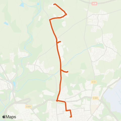 Fil bleu Petit Bournais - Beffroi map