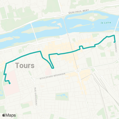 Fil bleu Bretonneau - St Augustin map