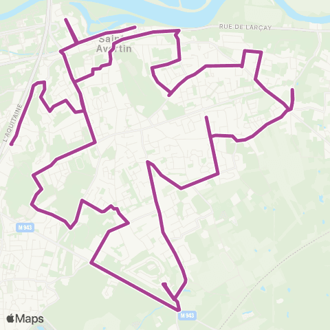 Fil bleu Zone - St Avertin map