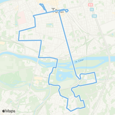 Fil bleu Gare de Tours - Gare de Tours map