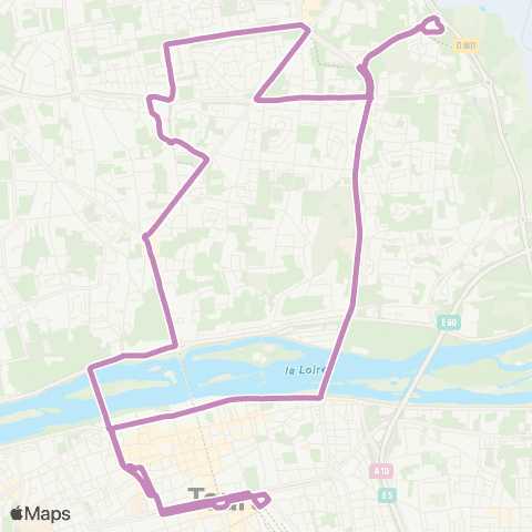 Fil bleu Gare de Tours - Gare de Tours map