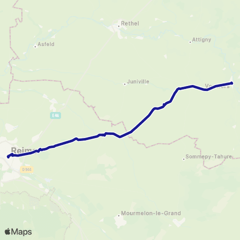 Fluo 08 Vouziers / Reims map