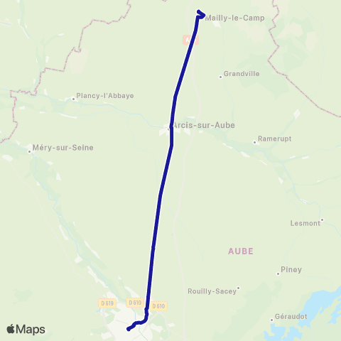 Fluo 10 Troyes / Mailly map