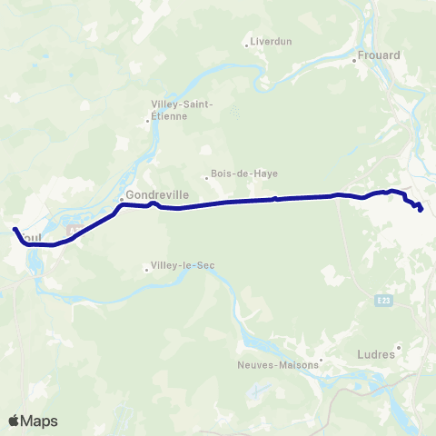 Fluo 54 Toul / Nancy map