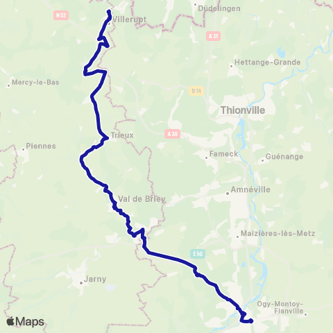 Fluo 54 Villerupt / Val de Briey / Metz map