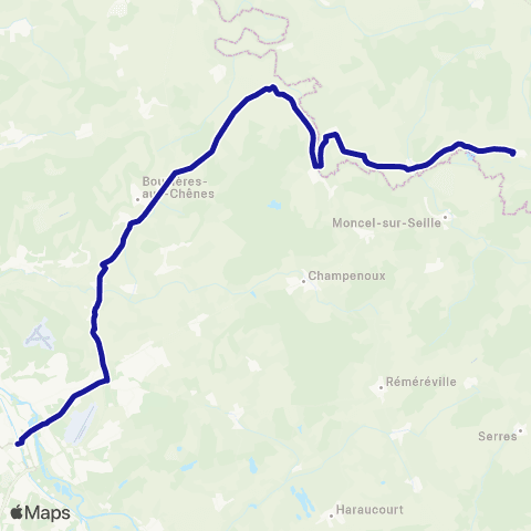 Fluo 54 Chambrey - Nancy map