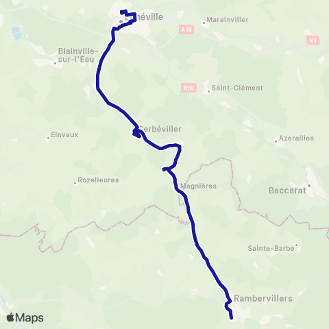 Fluo 54 Rambervillers / Lunéville map