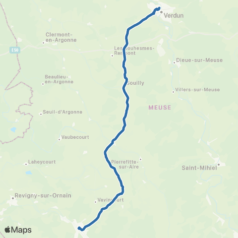 Fluo 55 Bar-le-Duc / Verdun map
