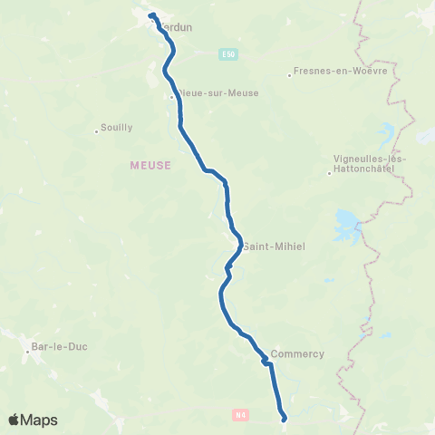 Fluo 55 Void-Vacon / Commercy / Verdun map