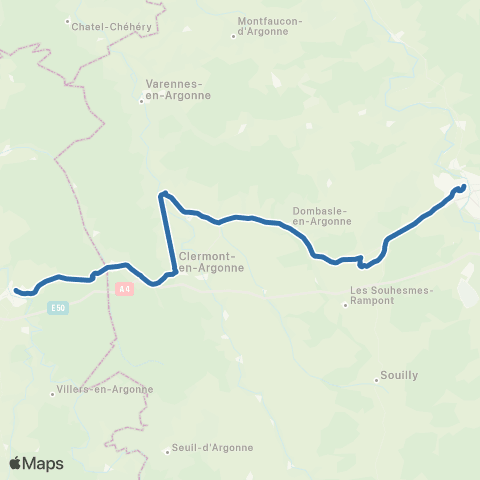 Fluo 55 Ste-Menehould / Verdun map