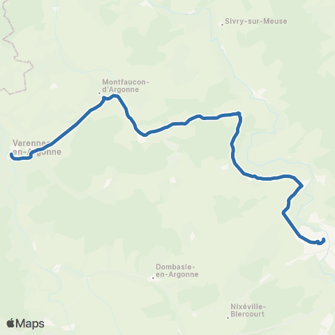 Fluo 55 - TAD Varennes en Argonne - Verdun map