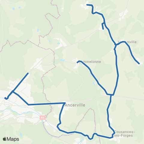 Fluo 55 - TAD Sommelonne - Bettancourt la Ferrée map