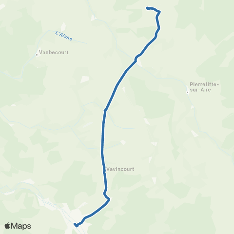 Fluo 55 Bar-le-Duc / Meuse TGV map