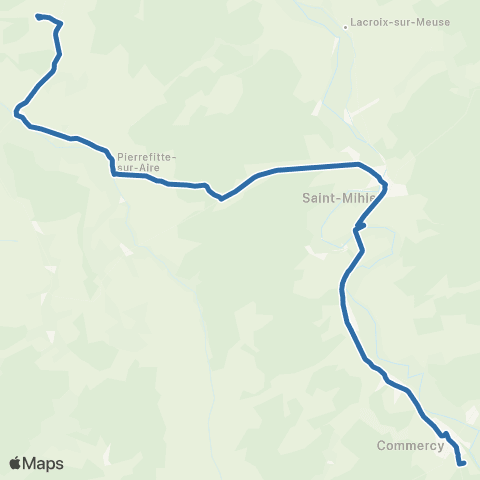 Fluo 55 Commercy / Meuse TGV map