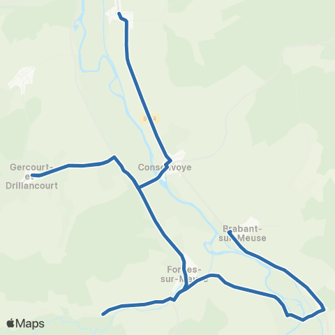 Fluo 55 Brabant-sur-Meuse / Sivry-sur-Meuse map