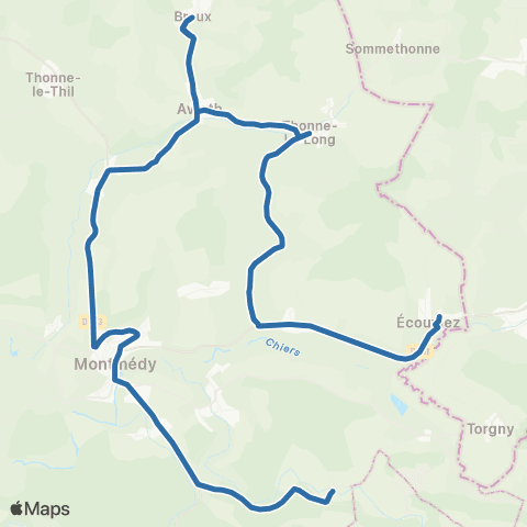 Fluo 55 Bazeilles-sur-Othain / Écouviez map