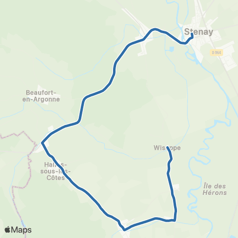 Fluo 55 Halles-ss-les-Côtes / Stenay map