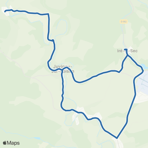 Fluo 55 Iré-le-Sec / Juvigny-sur-Loison map