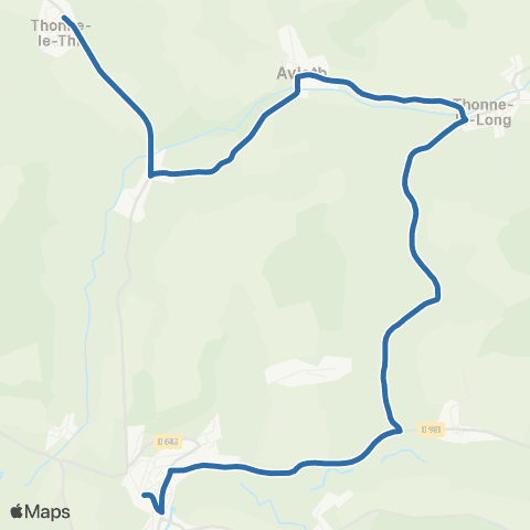 Fluo 55 Thonne-le-Thil / Montmedy map