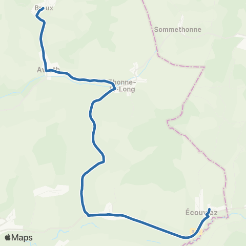 Fluo 55 Breux / Écouviez map