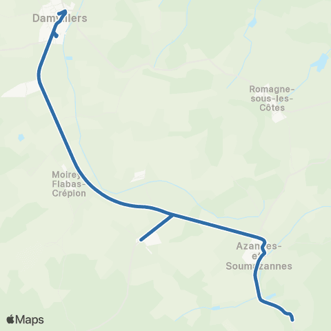 Fluo 55 Gremilly / Damvillers map