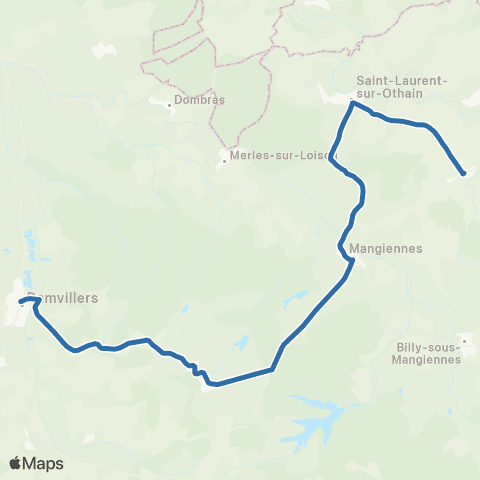 Fluo 55 Pillon / Damvillers map