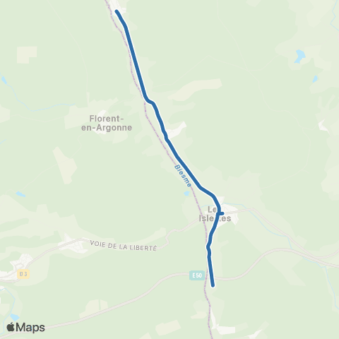 Fluo 55 Futeau / les Islettes map