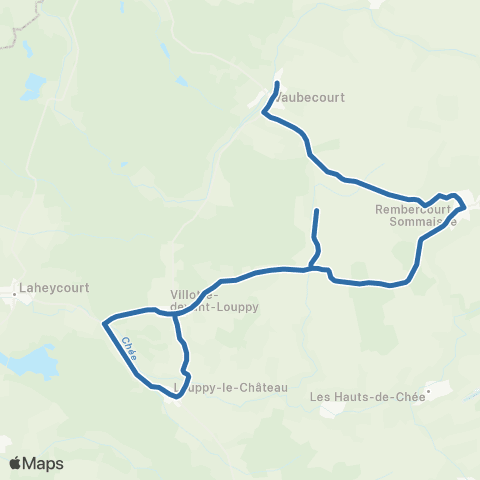 Fluo 55 Louppy-le-Château / Vaubecourt map