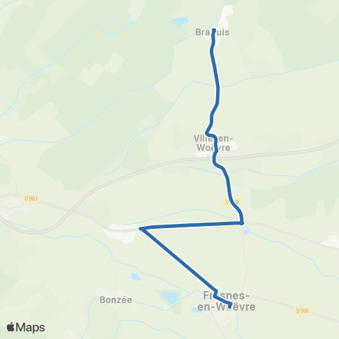 Fluo 55 Braquis / Fresnes-en-Woëvre map