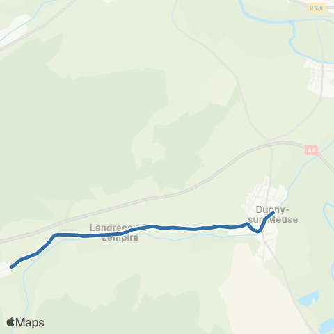 Fluo 55 Landrecourt-Lempire / Dugny-sur-Meuse map