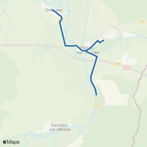 Fluo 55 Troussey / Pagny-sur-Meuse map