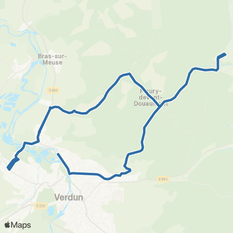 Fluo 55 Vaux-Dvt-Damloup / Thierville-sur-Meuse map