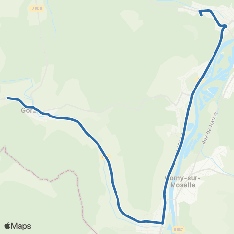 Fluo 57 Gorze / Ars-sur-M / Moulins-les-M map
