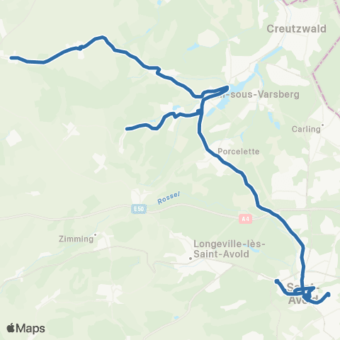Fluo 57 Bisten-en-Lorraine / St-Avold map