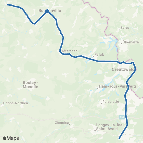 Fluo 57 Chemery-les-Deux / St-Avold map