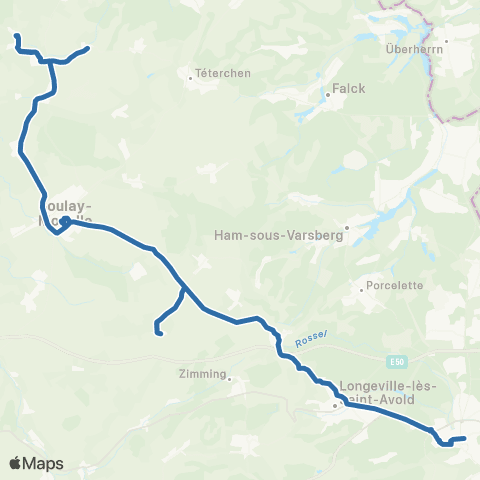 Fluo 57 Valmunster / St-Avold map