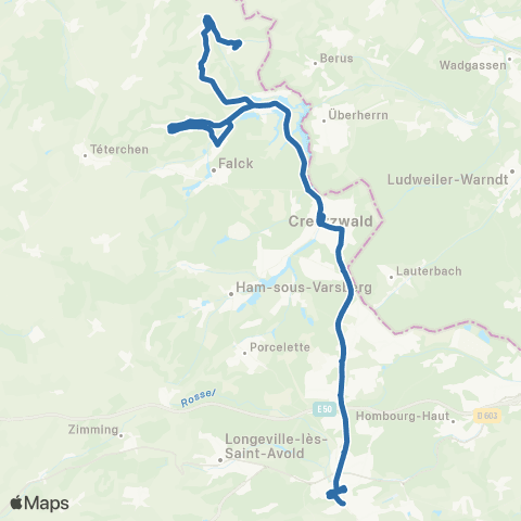 Fluo 57 Berviller-en-Moselle / St-Avold map