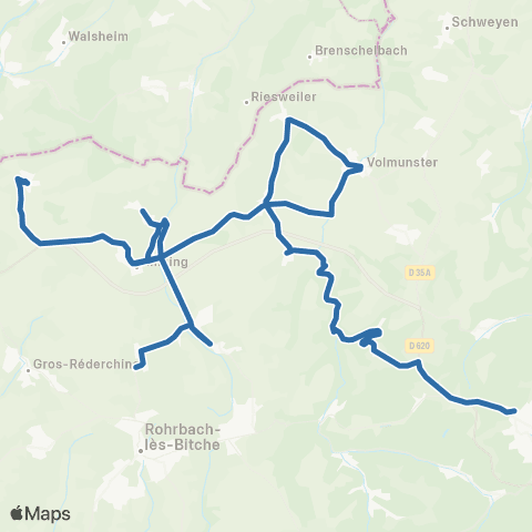 Fluo 57 Obergailbach / Bitche map