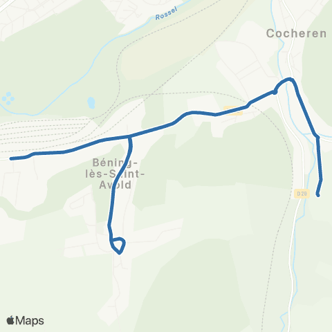 Fluo 57 Bening-les-St-Avold / Cocheren map