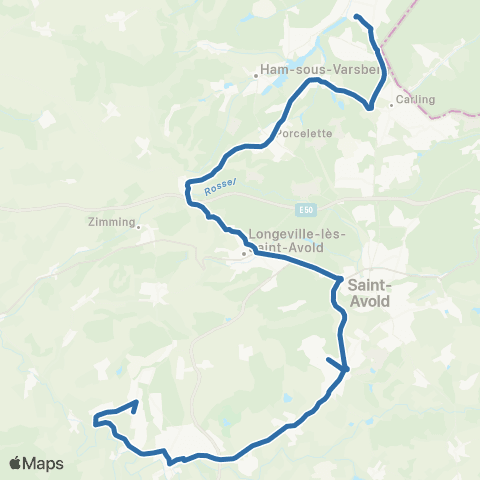 Fluo 57 Crehange / Creutzwald map
