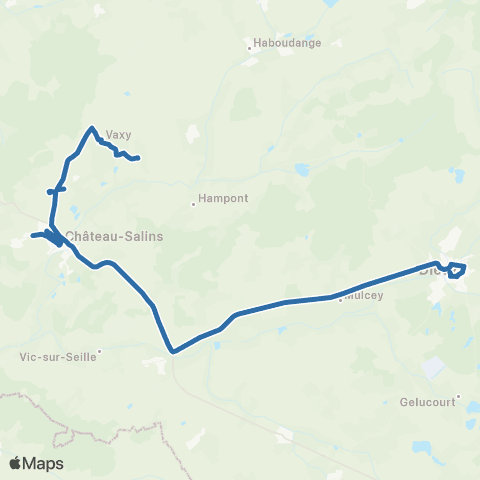 Fluo 57 Puttigny / Dieuze map