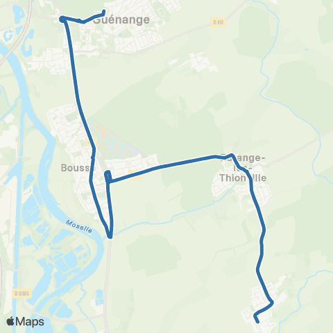Fluo 57 Rurange-les-Thionville / Guenange map