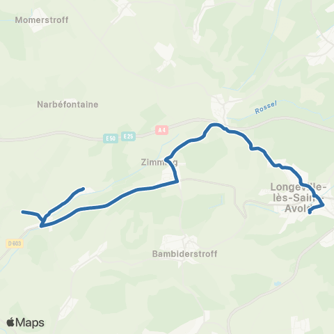 Fluo 57 Hallering / Longeville-les-St-Avold map