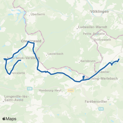 Fluo 57 Diesen / Forbach map