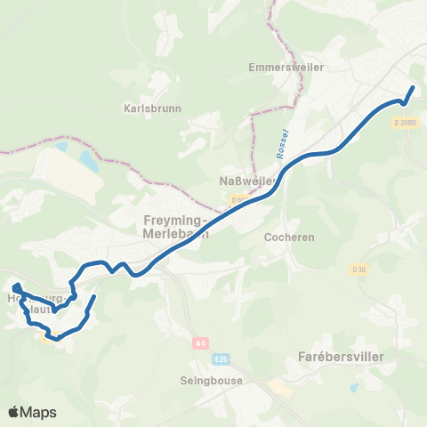 Fluo 57 Hombourg-Haut / Behren-les-Forbach map