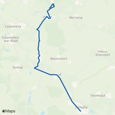 Fluo 57 Pange / Remilly map